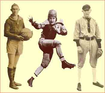 Vintage Football, Baseball, Basketball