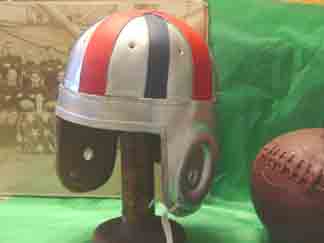 College All Satrs leather football helmet