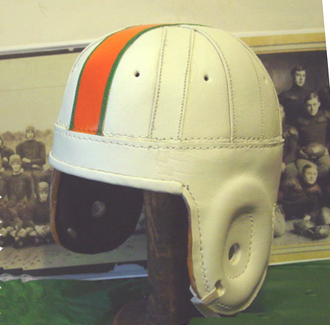 Miami leather football helmet