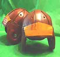 Pro football hall of fame leather football helmet