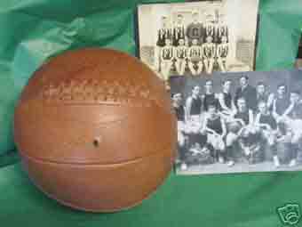 laced leather basketball 1890