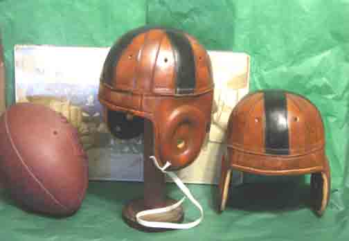 leather football helmet