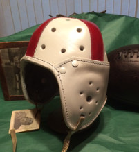 Red Cross Leather football helmet
