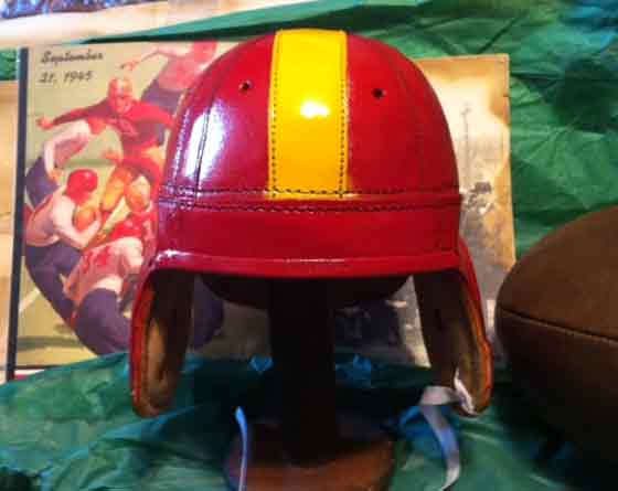 Kansas City Chief Leather Football helmet