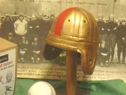 San Francisco Forty Niners leather football helmet