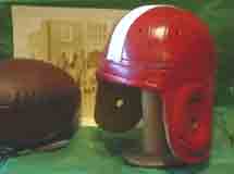 Wisconsin leather football helmet