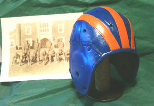 Boise State Leather Football Helmet