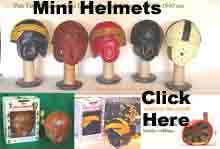 Mini leather football helmets