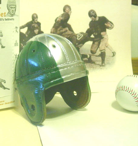 Mini eagle leather football helmet