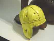 Packers, Steelers yellow minileather football helmet